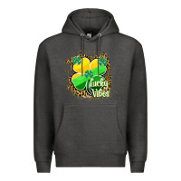 Charcoal Heather lucky vibes Premium Hoodie - RanaPortraitStore
