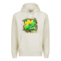 Oatmeal Heather lucky vibes Premium Hoodie - RanaPortraitStore