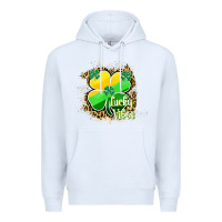 White lucky vibes Premium Hoodie - RanaPortraitStore