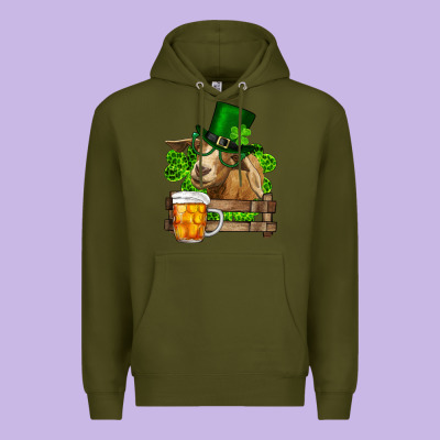 Premium Hoodie st. patricks day goat and beer