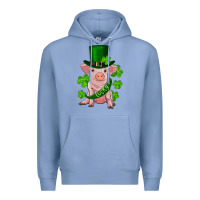 Colony Blue st. patricks day lucky baby pig Premium Hoodie - RanaPortraitStore