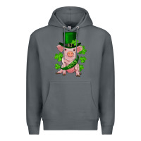Rock st. patricks day lucky baby pig Premium Hoodie - RanaPortraitStore