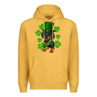 Mustard st. patricks day lucky dachshund puppy Premium Hoodie - RanaPortraitStore