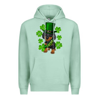 Seafoam st. patricks day lucky dachshund puppy Premium Hoodie - RanaPortraitStore