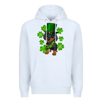 White st. patricks day lucky dachshund puppy Premium Hoodie - RanaPortraitStore