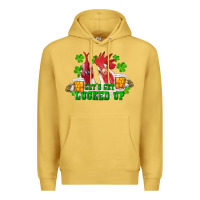 Antique Gold st. patricks day roosters lets get lucked up Premium Hoodie - RanaPortraitStore