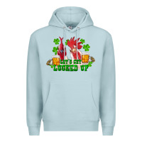 Blue Mist st. patricks day roosters lets get lucked up Premium Hoodie - RanaPortraitStore