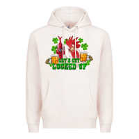 Pale Pink st. patricks day roosters lets get lucked up Premium Hoodie - RanaPortraitStore
