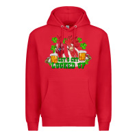Red st. patricks day roosters lets get lucked up Premium Hoodie - RanaPortraitStore