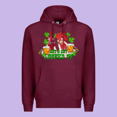 Premium Hoodie st. patricks day roosters lets get lucked up