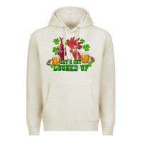 Oatmeal Heather st. patricks day roosters lets get lucked up Premium Hoodie - RanaPortraitStore