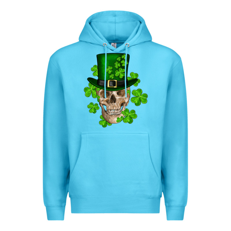 St. Patricks Day Skull Premium Hoodie by RanaPortraitStore | Teevron