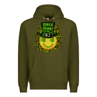 Army Green st. patricks day pinch proof lucky face Premium Hoodie - RanaPortraitStore