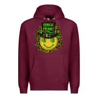 Burgundy st. patricks day pinch proof lucky face Premium Hoodie - RanaPortraitStore