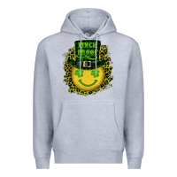 Heather Grey st. patricks day pinch proof lucky face Premium Hoodie - RanaPortraitStore