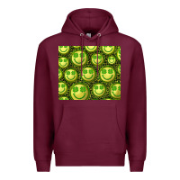 Burgundy st. patricks day lucky face Premium Hoodie - RanaPortraitStore
