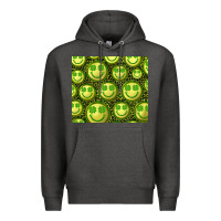 Charcoal Heather st. patricks day lucky face Premium Hoodie - RanaPortraitStore