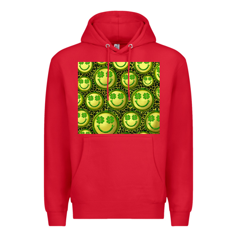 St. Patricks Day Lucky Face Premium Hoodie by RanaPortraitStore | Teevron