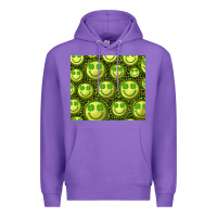 Purple st. patricks day lucky face Premium Hoodie - RanaPortraitStore