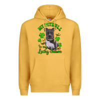 Mustard st patricks day my pitbuli my lucky charm Premium Hoodie - RanaPortraitStore