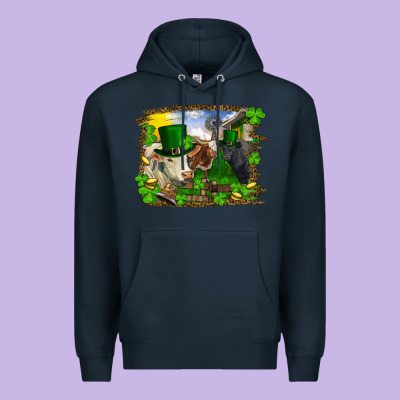Premium Hoodie st patricks day cows
