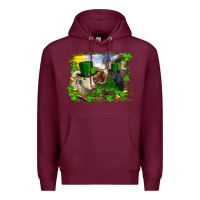 Burgundy st patricks day cows Premium Hoodie - RanaPortraitStore