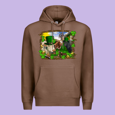 Premium Hoodie st patricks day cows
