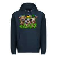Navy st patricks day heifers Premium Hoodie - RanaPortraitStore