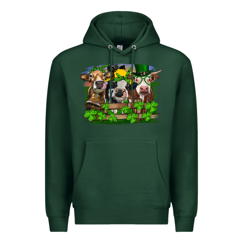 St Patricks Day Heifers Premium Hoodie by RanaPortraitStore | Teevron