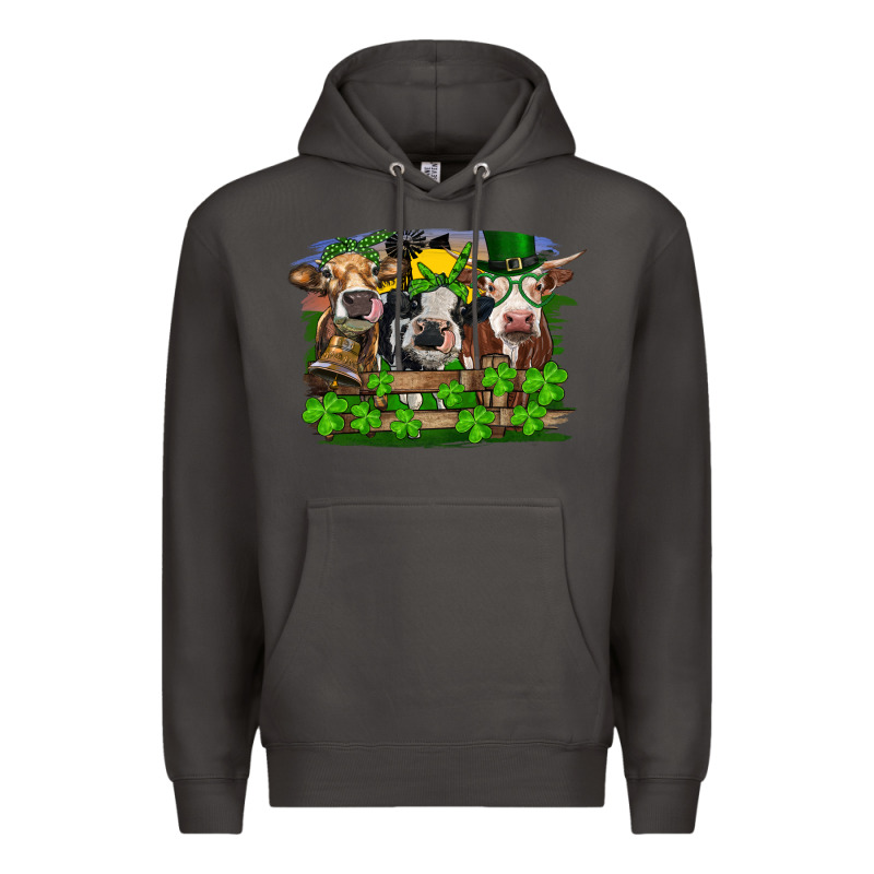 St Patricks Day Heifers Premium Hoodie by RanaPortraitStore | Teevron