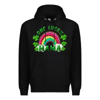 Black st patricks day one lucky mama Premium Hoodie - RanaPortraitStore