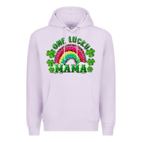 Lilac st patricks day one lucky mama Premium Hoodie - RanaPortraitStore