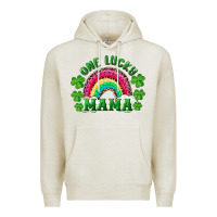 Oatmeal Heather st patricks day one lucky mama Premium Hoodie - RanaPortraitStore