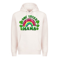 Pale Pink st patricks day one lucky mama Premium Hoodie - RanaPortraitStore