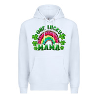 White st patricks day one lucky mama Premium Hoodie - RanaPortraitStore