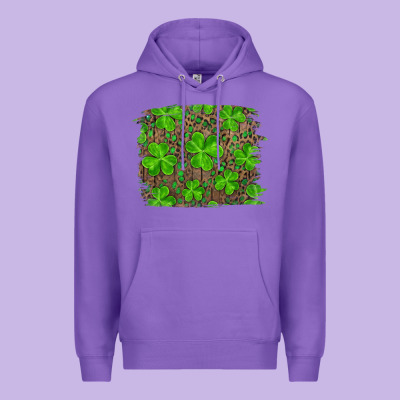 Premium Hoodie st patricks day shamrock and leopard distressed ba