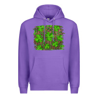 Purple st patricks day shamrock and leopard distressed ba Premium Hoodie - RanaPortraitStore