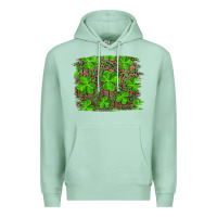 Seafoam st patricks day shamrock and leopard distressed ba Premium Hoodie - RanaPortraitStore