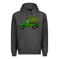Charcoal Heather st patricks truck shamrock horseshoe gold Premium Hoodie - RanaPortraitStore