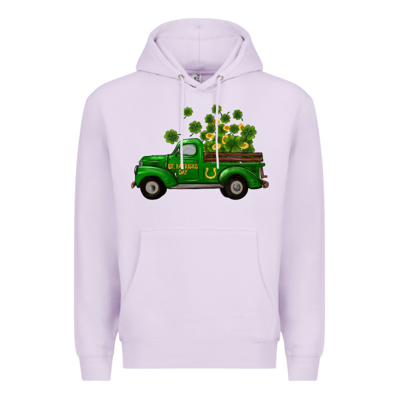 St Patricks Truck Shamrock Horseshoe Gold Premium Hoodie by RanaPortraitStore | Teevron