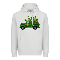 Dove Grey st patricks truck shamrock horseshoe gold Premium Hoodie - RanaPortraitStore