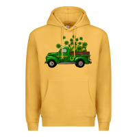 Mustard st patricks truck shamrock horseshoe gold Premium Hoodie - RanaPortraitStore