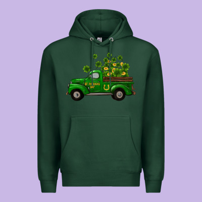 Premium Hoodie st patricks truck shamrock horseshoe gold