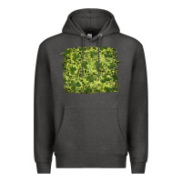 Charcoal Heather st patricks day shamrock leopard background Premium Hoodie - RanaPortraitStore