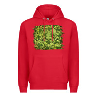 Red st patricks day shamrock leopard background Premium Hoodie - RanaPortraitStore