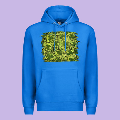 Premium Hoodie st patricks day shamrock leopard background