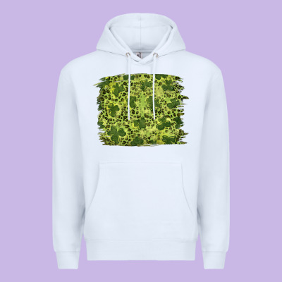 Premium Hoodie st patricks day shamrock leopard background