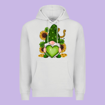 Premium Hoodie st patricks day shamrock sunflowers gnomes