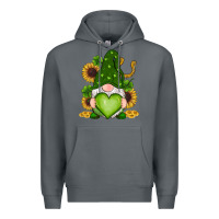 Rock st patricks day shamrock sunflowers gnomes Premium Hoodie - RanaPortraitStore