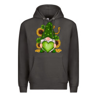 Smoke st patricks day shamrock sunflowers gnomes Premium Hoodie - RanaPortraitStore